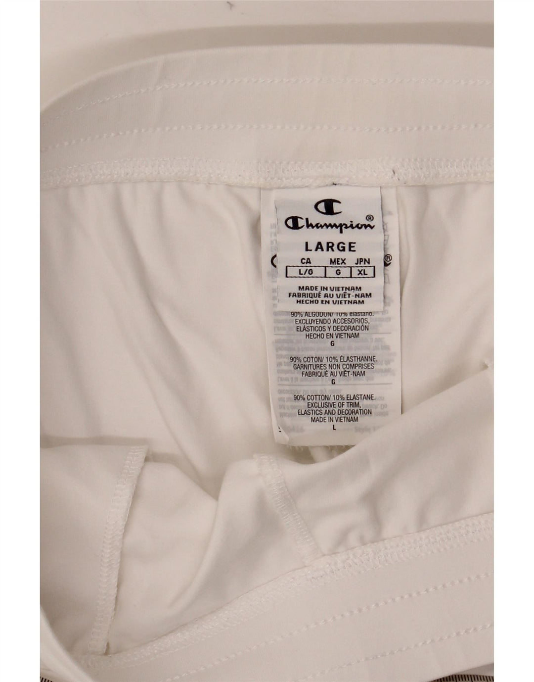 Pantaloni scurti sport grafic CHAMPION pentru femei UK 16, mari, alb, bumbac