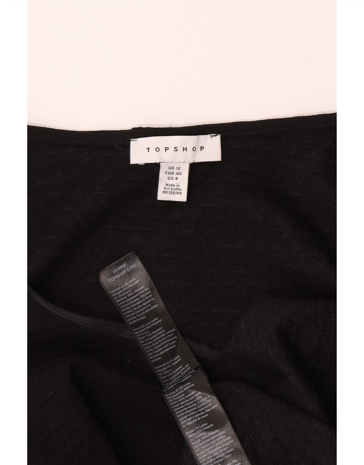 Rochie de bază mini Topshop pentru femei UK 12 Poliester mediu negru