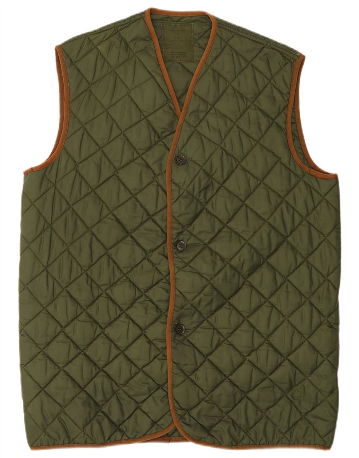 Gilet vintage pentru bărbați matlasat UK 40 Large Green