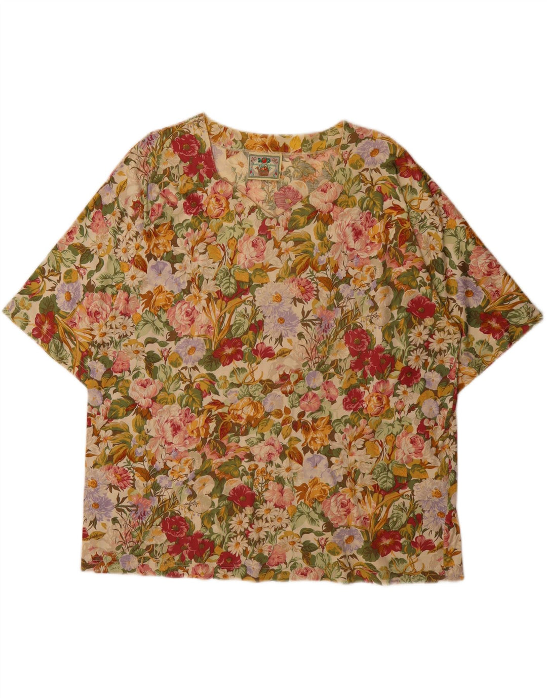 MANGO Womens Blouse Top IT 52 2XL Multicoloured Floral Cotton Vintage Mango and Second-Hand Mango from Messina Hembry 