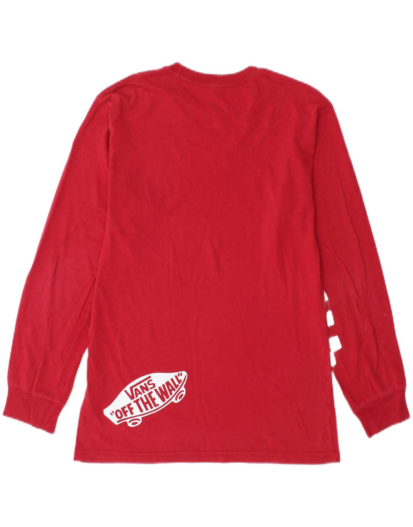 VANS Bărbați Classic Fit Graphic Top cu mânecă lungă din bumbac roșu mic