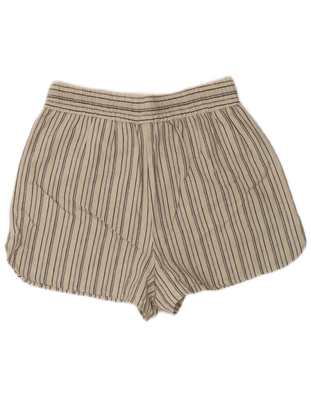 Pantaloni scurți chino pentru femei Zara Medium W28, bumbac cu dungi bej