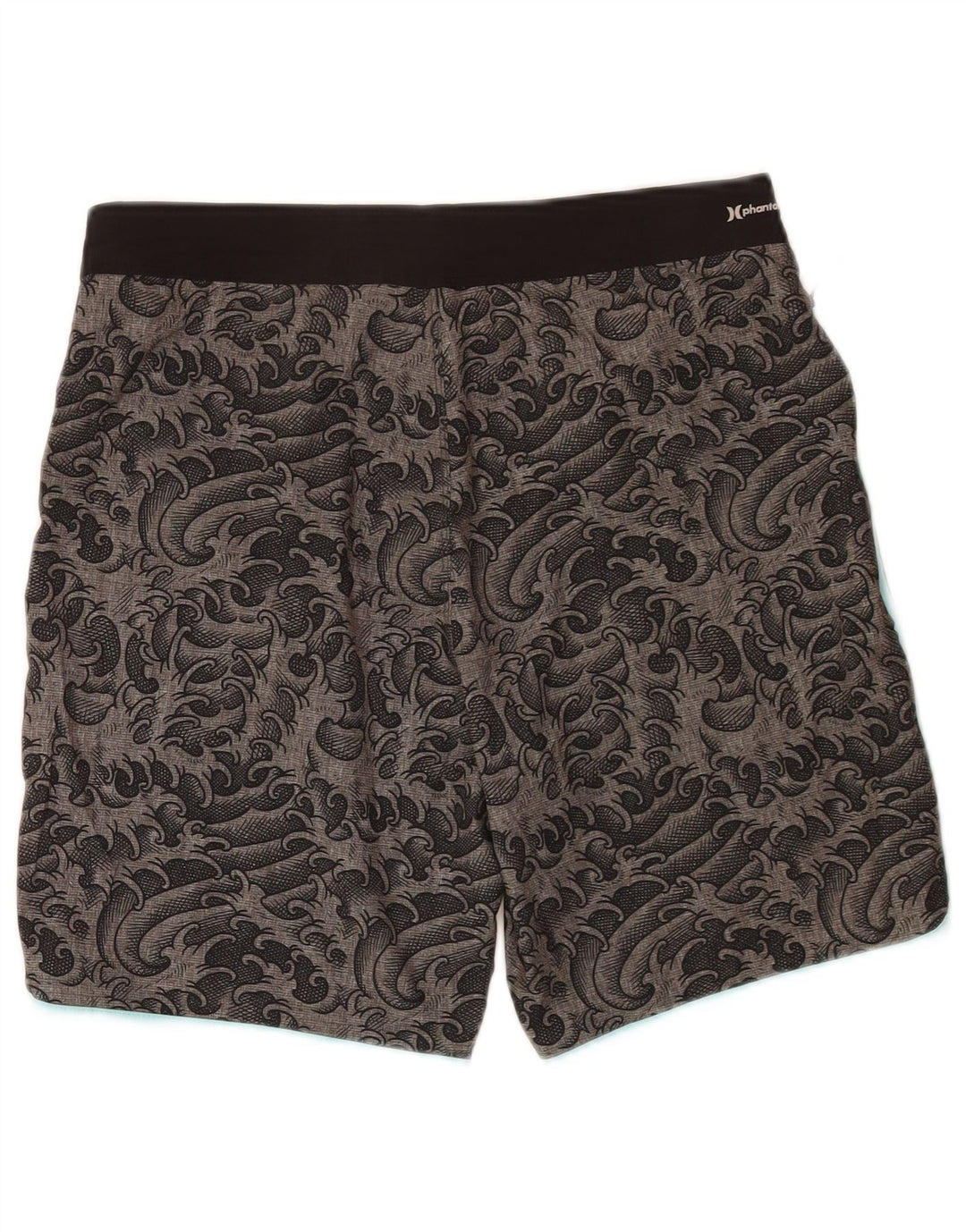 Pantaloni scurți de înot Hurley pentru bărbați, poliester Paisley, gri mediu