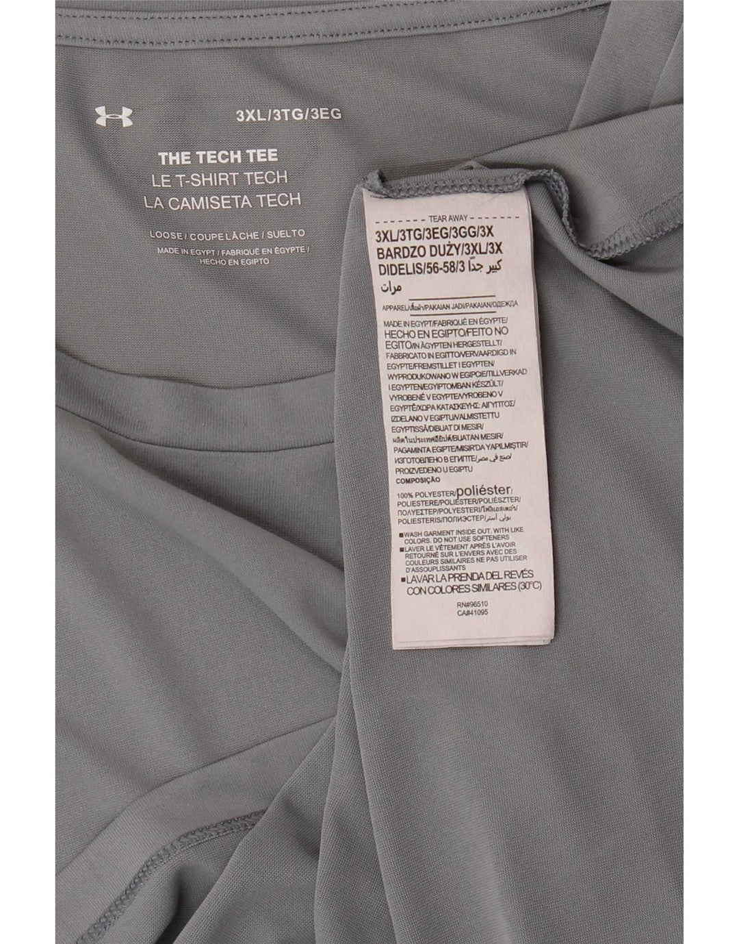 Tricou grafic pentru bărbați Under Armour Top 3XL poliester gri