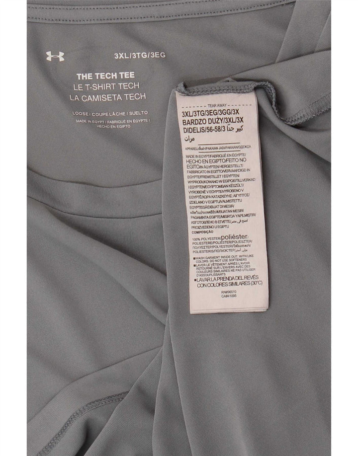 Tricou grafic pentru bărbați Under Armour Top 3XL poliester gri