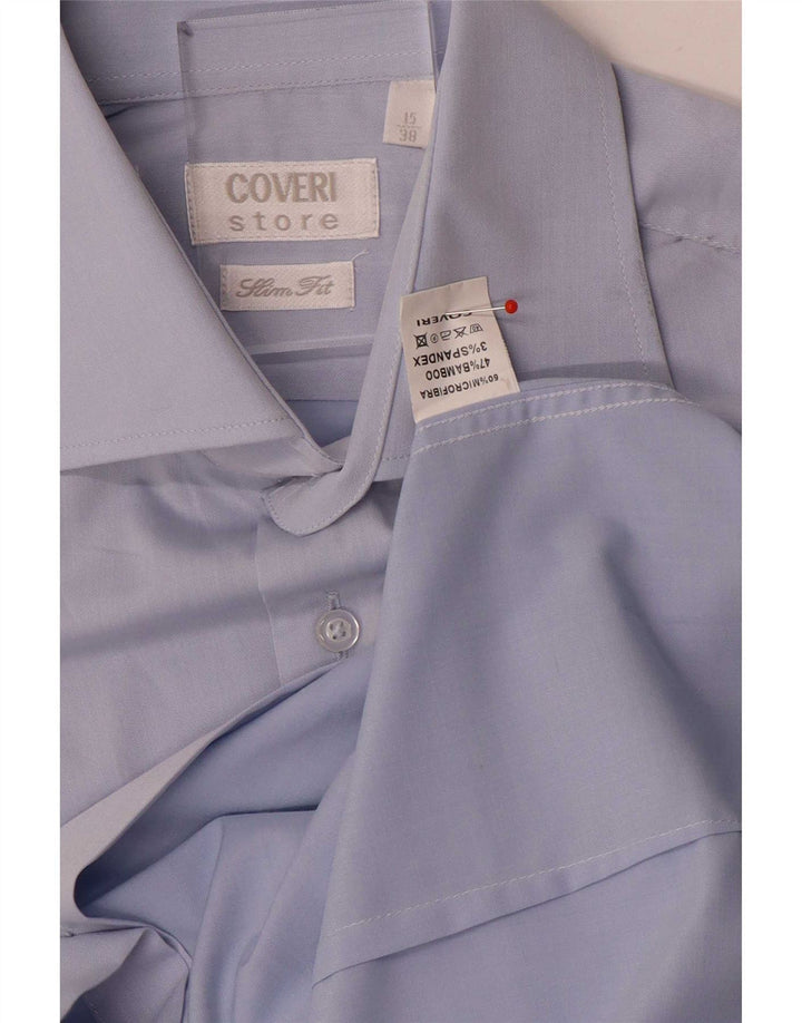 Cămașă pentru bărbați Coveri Slim Fit Mărimea 38 15 Medium Blue Microfibre