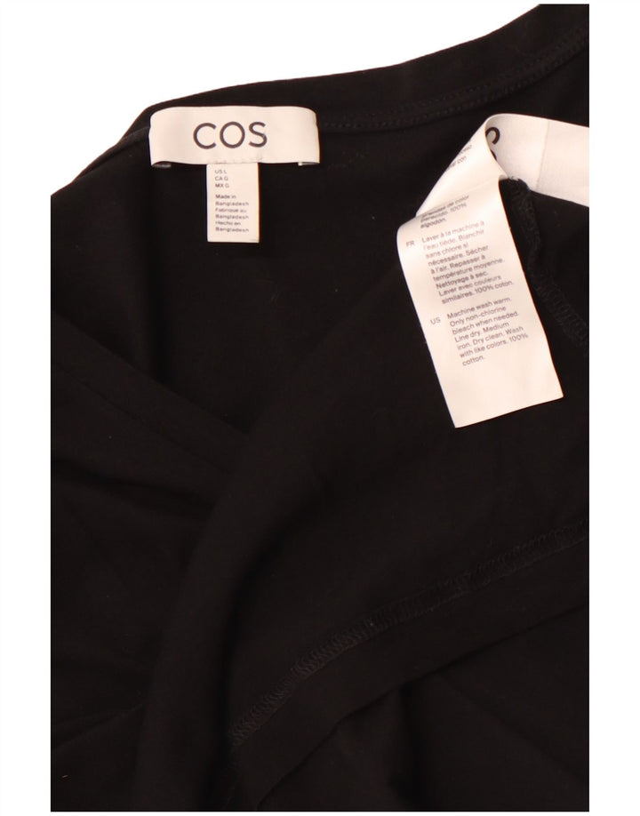 COS Tricou pentru damă Top UK 16 Large Black Bumbac