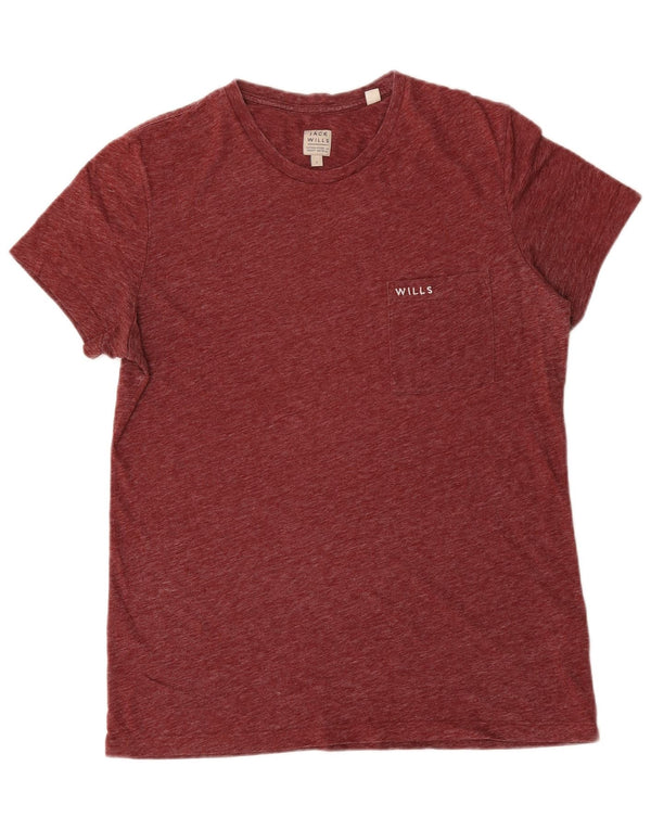 Tricou Jack Wills pentru bărbați Top mare din poliester cu pături burgundă