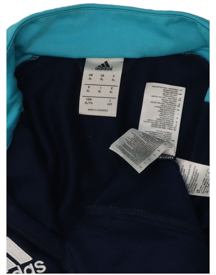 Jachetă de trening pentru bărbați ADIDAS, XL, albastru marin, poliester color bloc