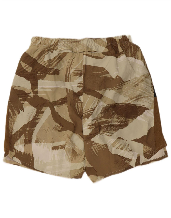 Pantaloni scurți sport Nike Dri Fit pentru bărbați, maro, camuflaj, poliester