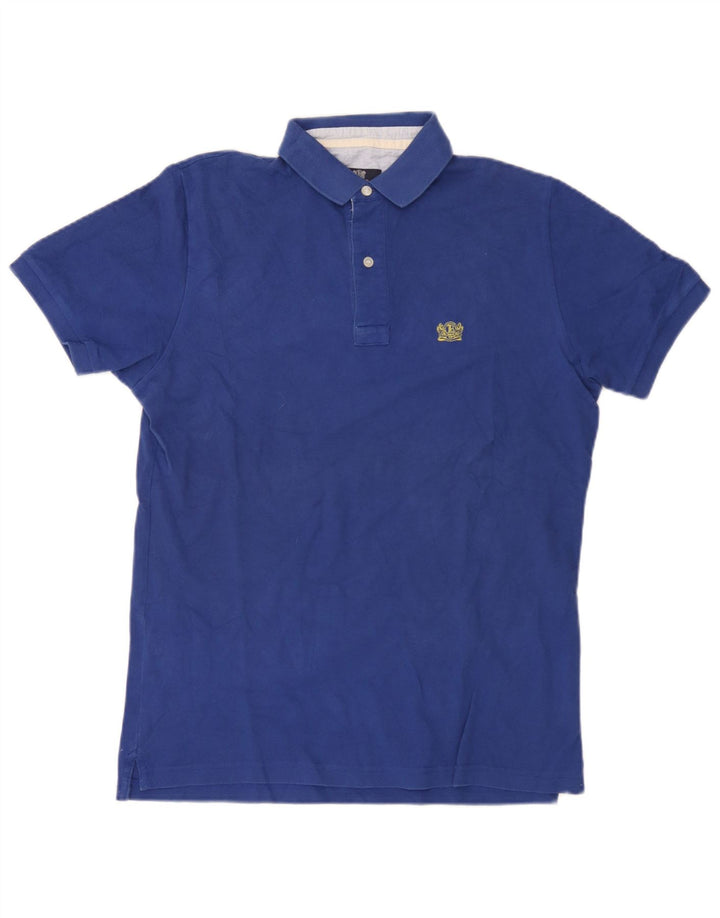 Tricou polo Boggi pentru bărbați, bumbac albastru mediu