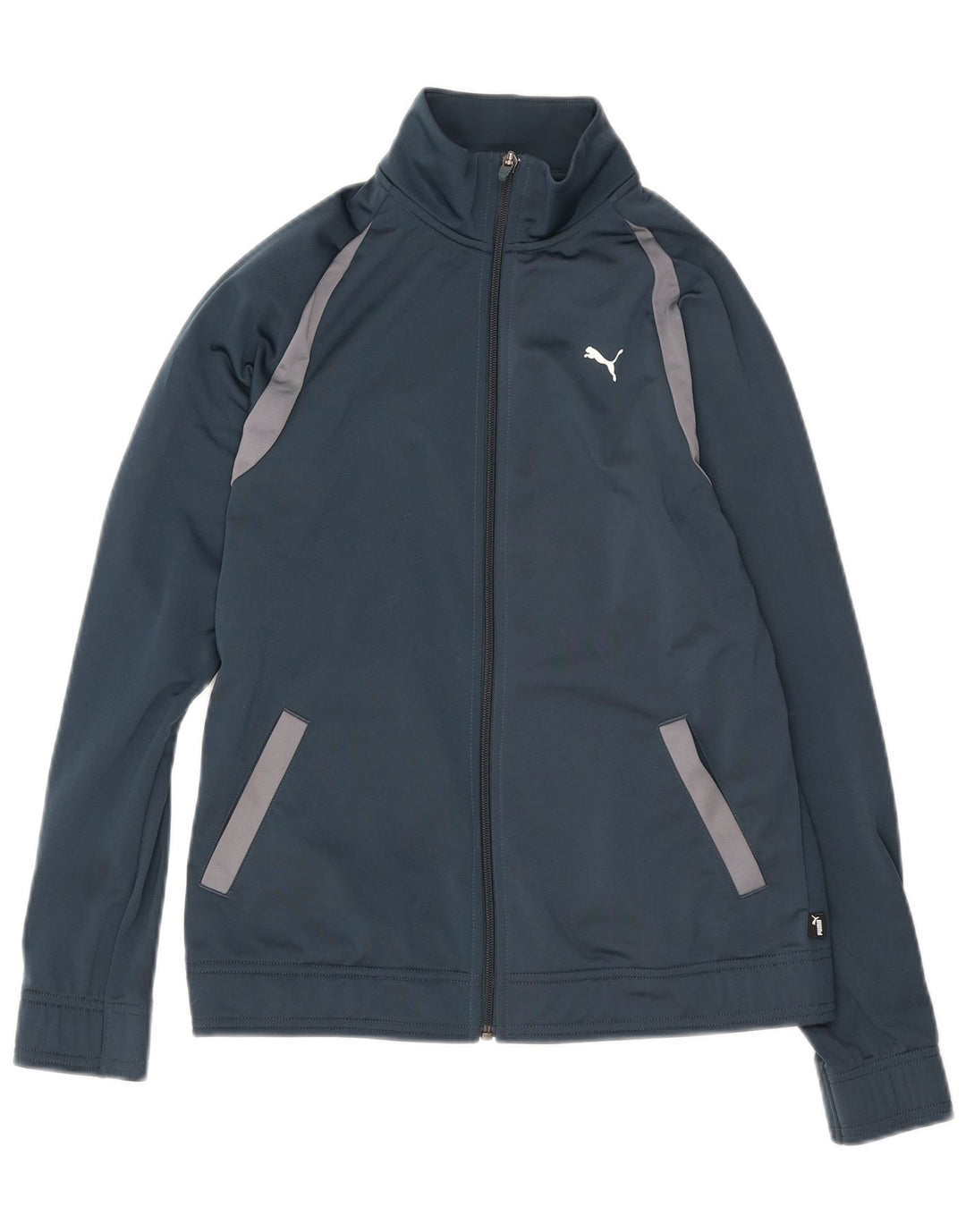 Jachetă de top pentru trening Puma pentru femei UK 10 Small Blue Colorblock Poliester