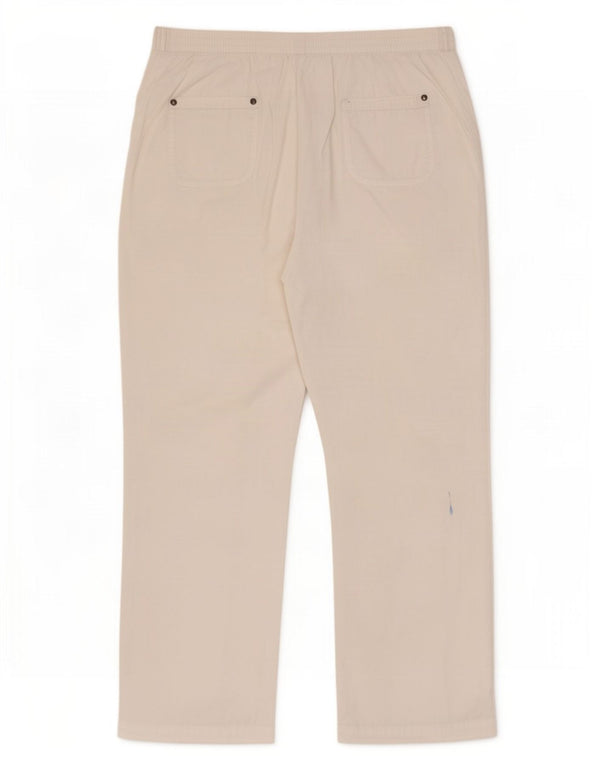 Pantaloni chino drepți pentru femei CLASSIC UK 18 XL W36 L28 Bumbac alb