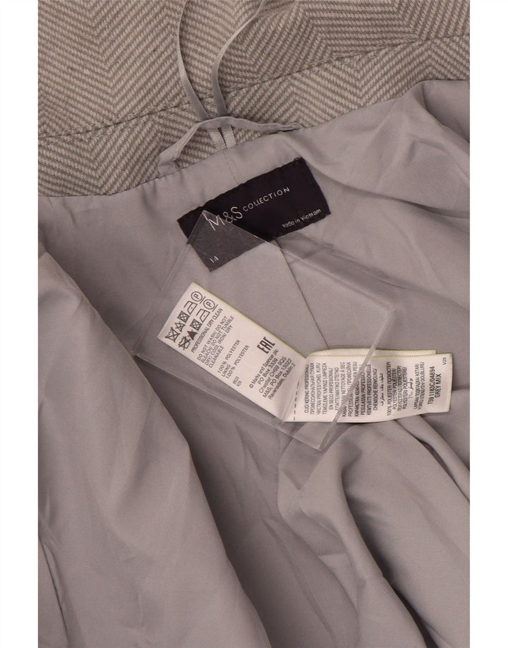 Palton pentru femei Marks & Spencer UK 14, mare, gri din poliester în oase