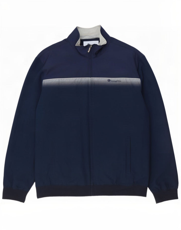 Jachetă pentru trening pentru bărbați Champion, 2XL, poliester color block, albastru bleumarin