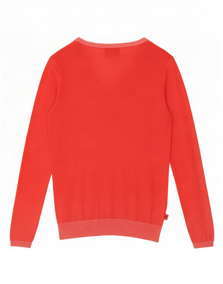 Pulover cardigan Kappa pentru femei UK 12, viscoză roșie medie