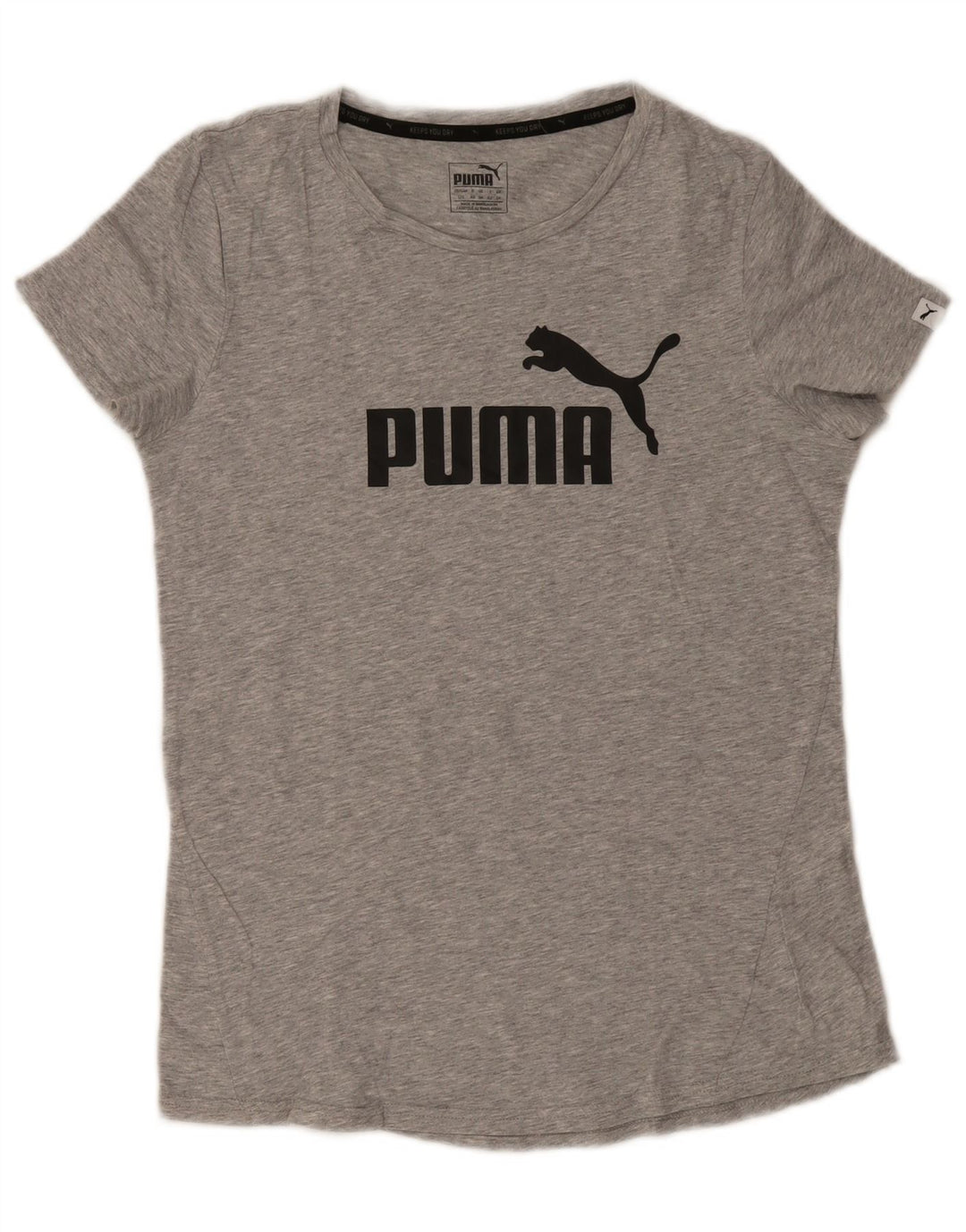 Tricou grafic Puma pentru femei Top UK 14 Medium Gri Bumbac
