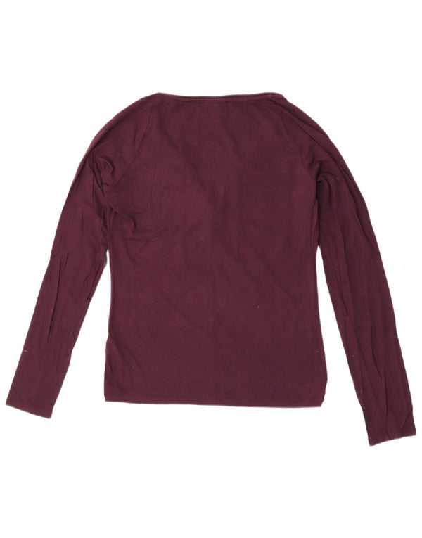 Trussardi Top pentru femei cu mânecă lungă UK 12 Medium Purple Viscose