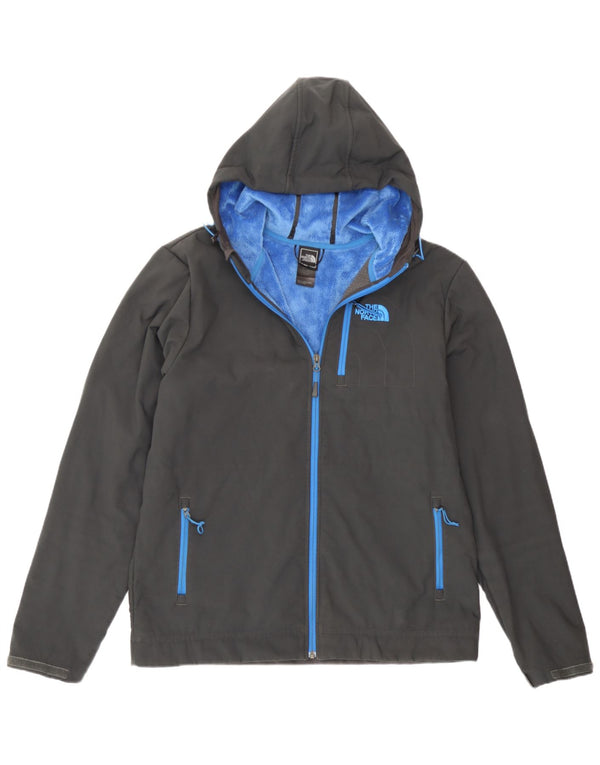 Jachetă Windbreaker pentru bărbați cu glugă The North Face UK 40, mare, gri, poliester