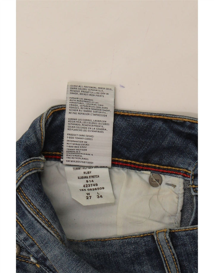 TOMMY HILFIGER Womens Ruby Denim Shorts W27 Small Blue Cotton Vintage Tommy Hilfiger and Second-Hand Tommy Hilfiger from Messina Hembry 