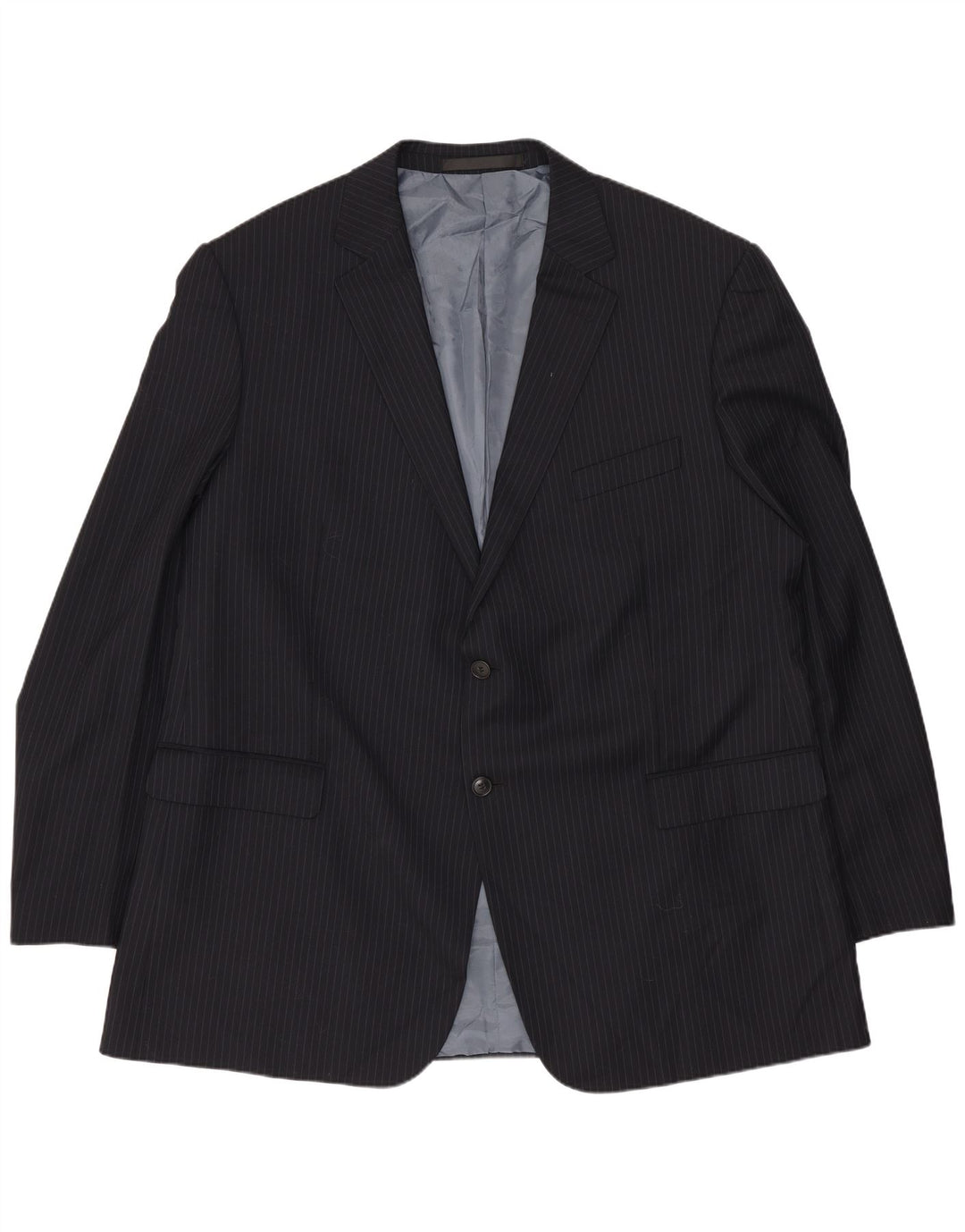 Jachetă pentru bărbați Marks & Spencer cu paragate UK 48 2XL bleumarin cu dungi
