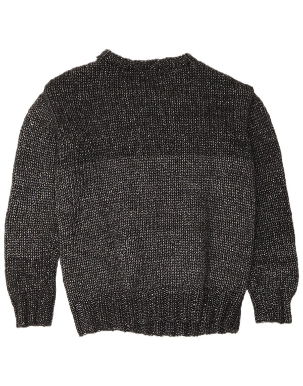 Pulover vintage pentru femei cu decolteu triplu UK 16 mare gri