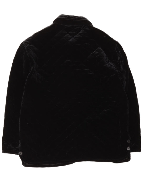 Jachetă matlasată din velur vintage pentru femei IT 48 XL Poliamidă neagră