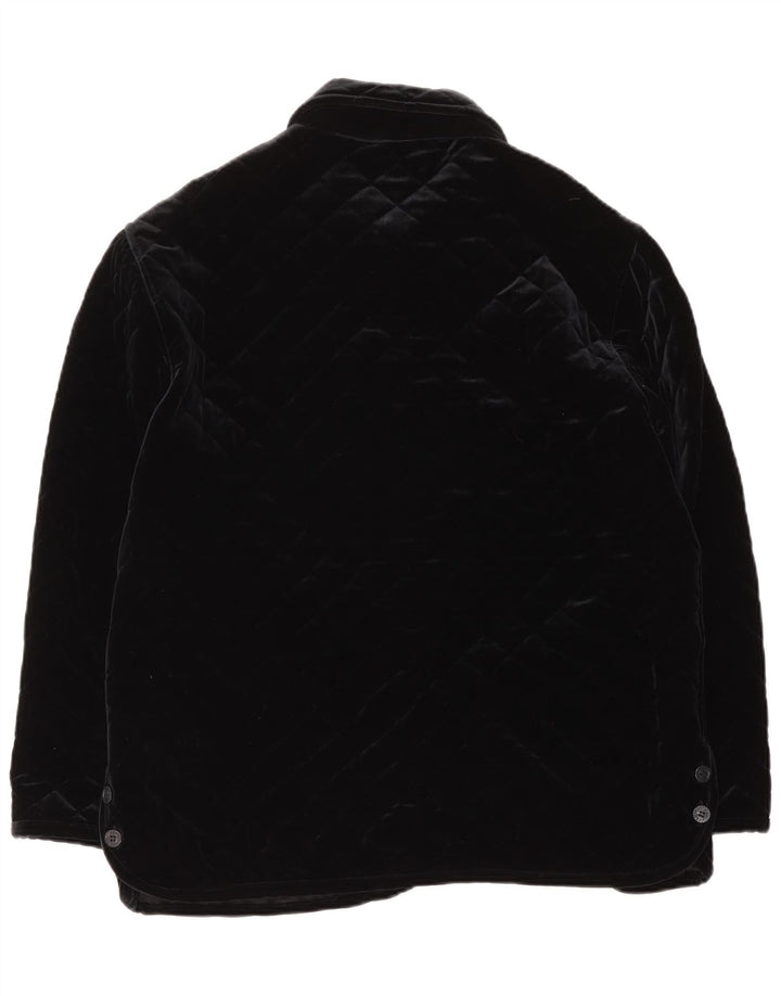 Jachetă matlasată din velur vintage pentru femei IT 48 XL Poliamidă neagră