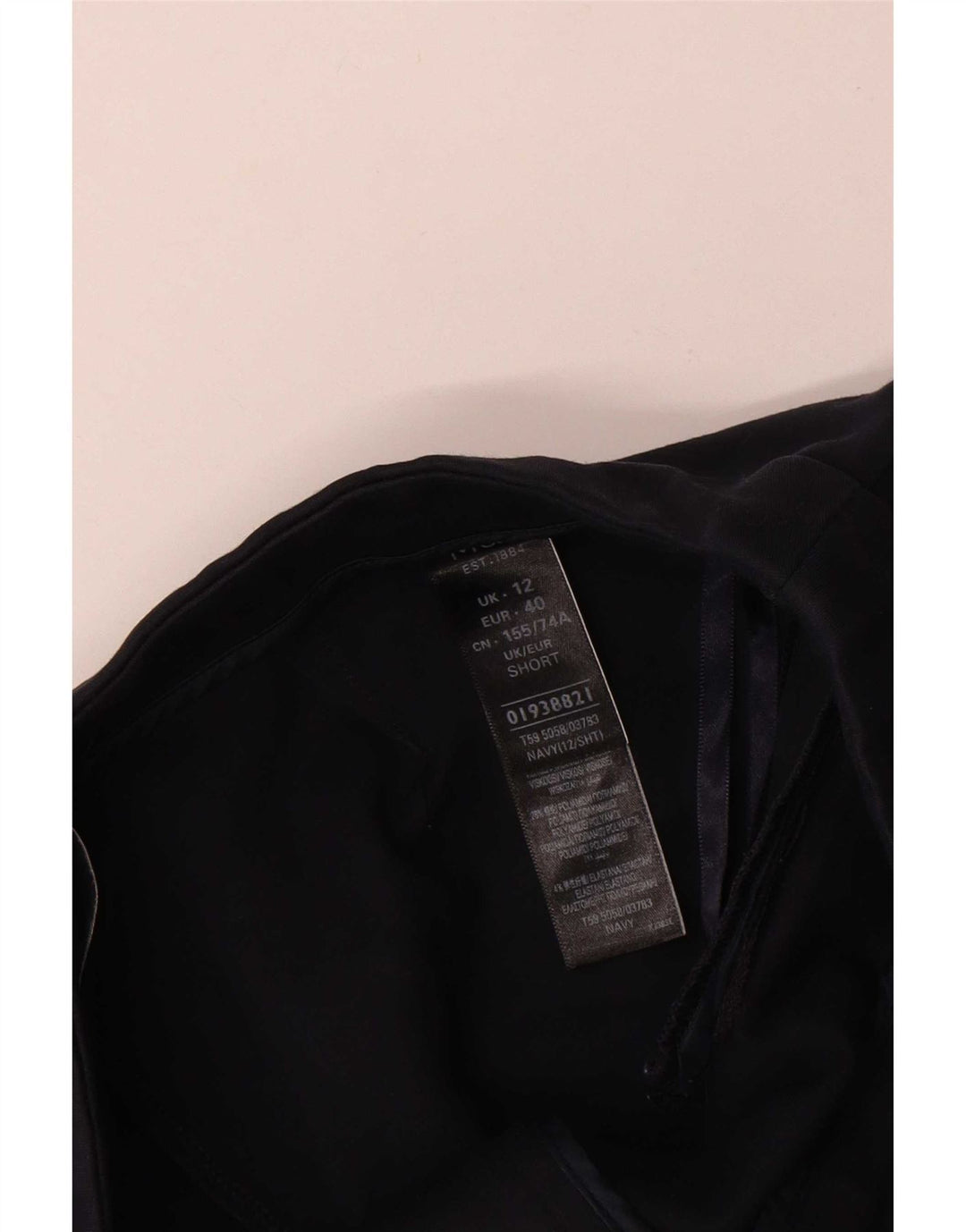 Pantaloni tăiați pentru femei Marks & Spencer UK 12 Medium W30 L25 Bleumarin