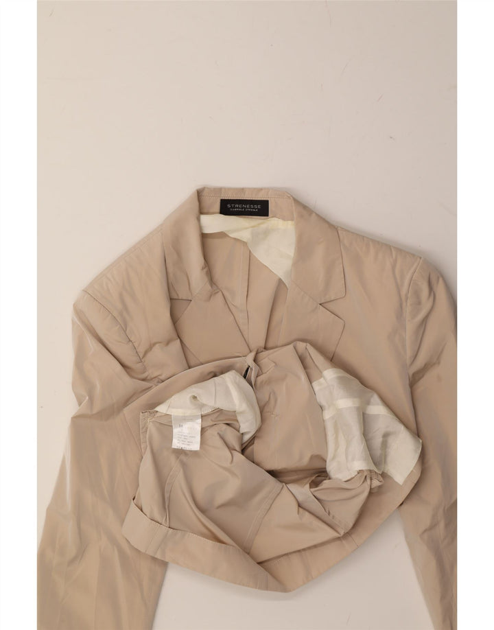 STRENESSE Womens 3 Button Blazer Jacket EU 34 XS Beige Polyester Vintage Strenesse and Second-Hand Strenesse from Messina Hembry 