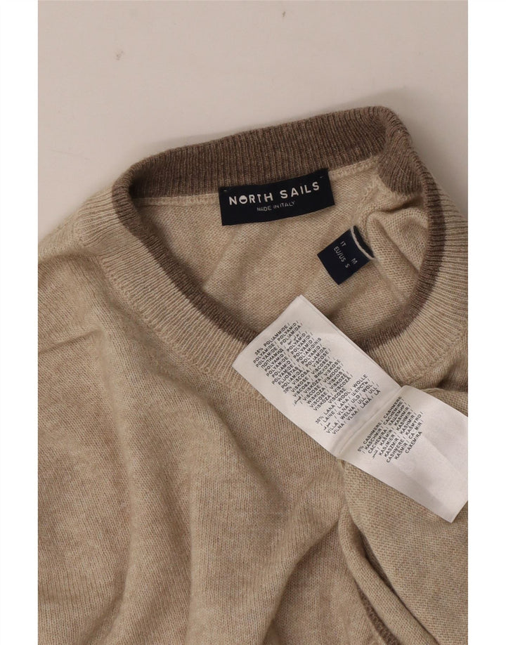 Pulover pentru bărbați North Sails cu gât crew, poliamidă, bej mediu