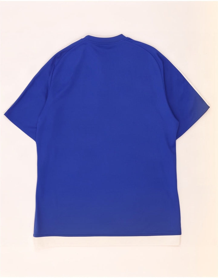 Tricou Adidas Climalite pentru bărbați Top Medium Blue Colorblock Poliester
