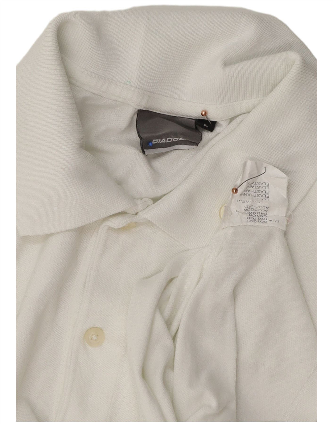 Tricou polo pentru bărbați Diadora, mare, alb, bumbac