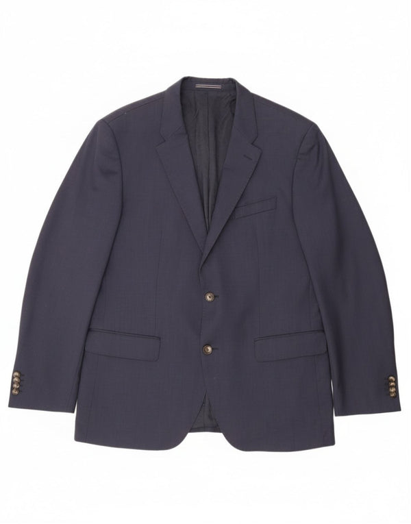Jachetă blazer croită pentru bărbați Tommy Hilfiger cu 2 nasturi IT 54 2XL bleumarin