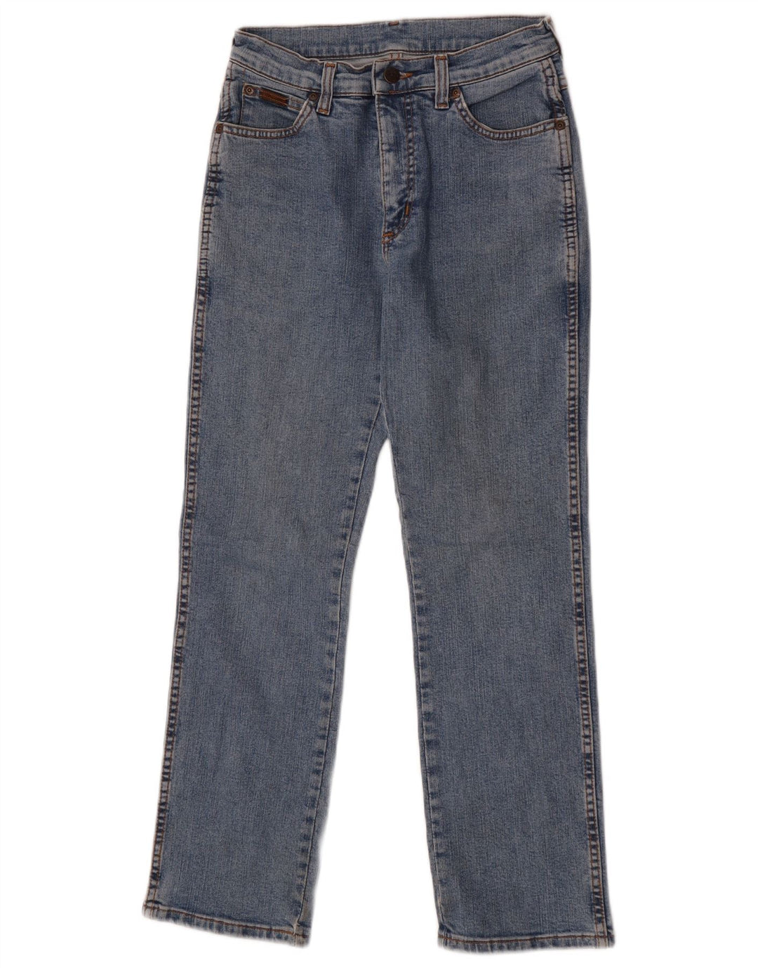 Blugi drepti pentru femei Wrangler US 10 Medium W28 L28 Bumbac albastru