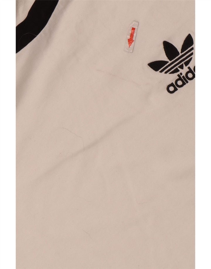Tricou pentru bărbați Adidas Top Mediu Alb Bumbac
