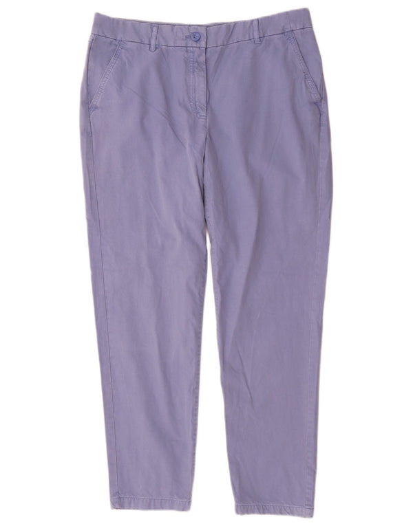 Pantaloni chino subțiri pentru femei Marks & Spencer UK 14 Large W34 L29 Blue Bumbac