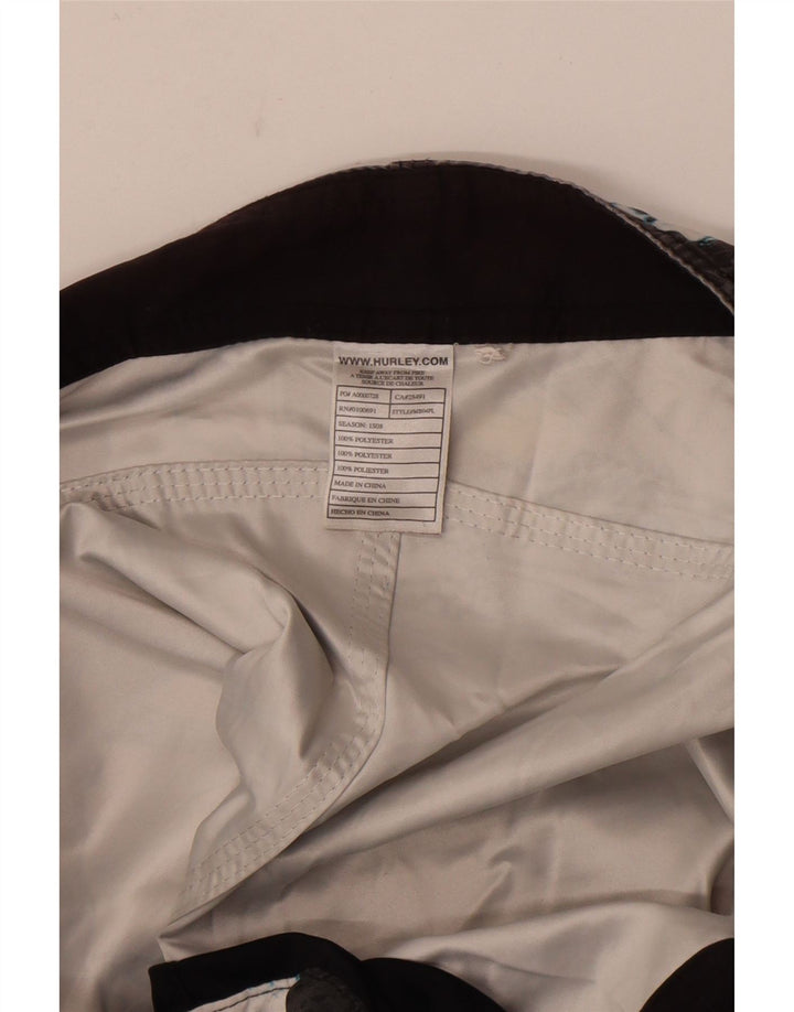 Pantaloni scurți de înot grafic pentru bărbați Hurley, gri mediu, poliester floral