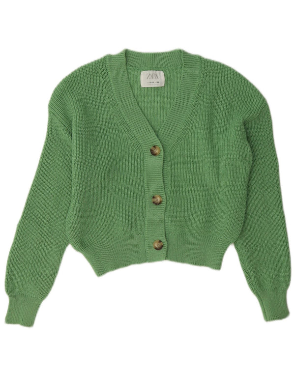Pulover Crop Cardigan Fete Zara 13-14 Ani Poliester Verde