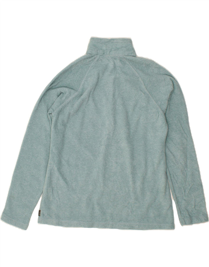 EDDIE BAUER Womens Zip Neck Fleece Jumper UK 14 Medium Turquoise Polyester Vintage Eddie Bauer and Second-Hand Eddie Bauer from Messina Hembry 