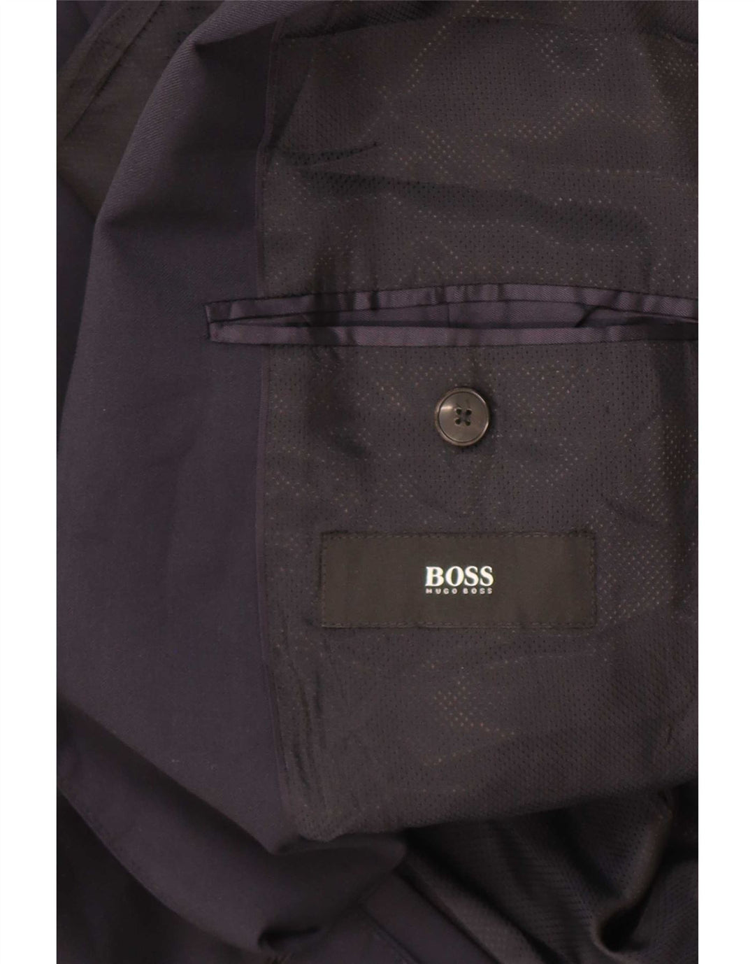 Blazer pentru bărbați Hugo Boss cu 2 nasturi EU 52 XL Lână bleumarin