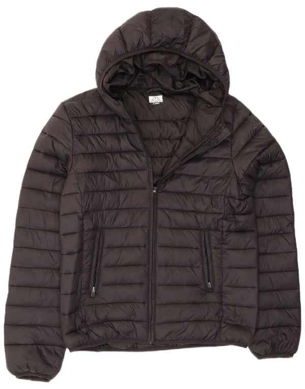 Jachetă căptușită cu glugă pentru bărbați Kappa UK 42 XL Nylon negru