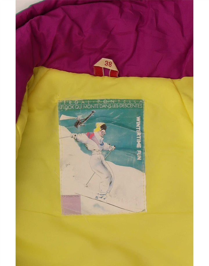 Salopetă de schi Vintage pentru femei EU 38 Medium W28 L30 Multicolor Colorblock
