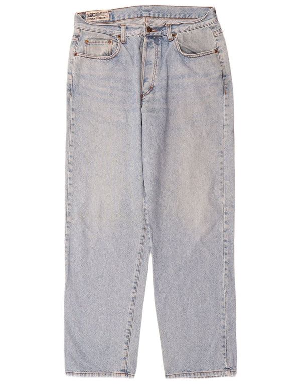 Casucci Mens High Waist Jeans IT 52 XL W34 L32 Blue Cotton