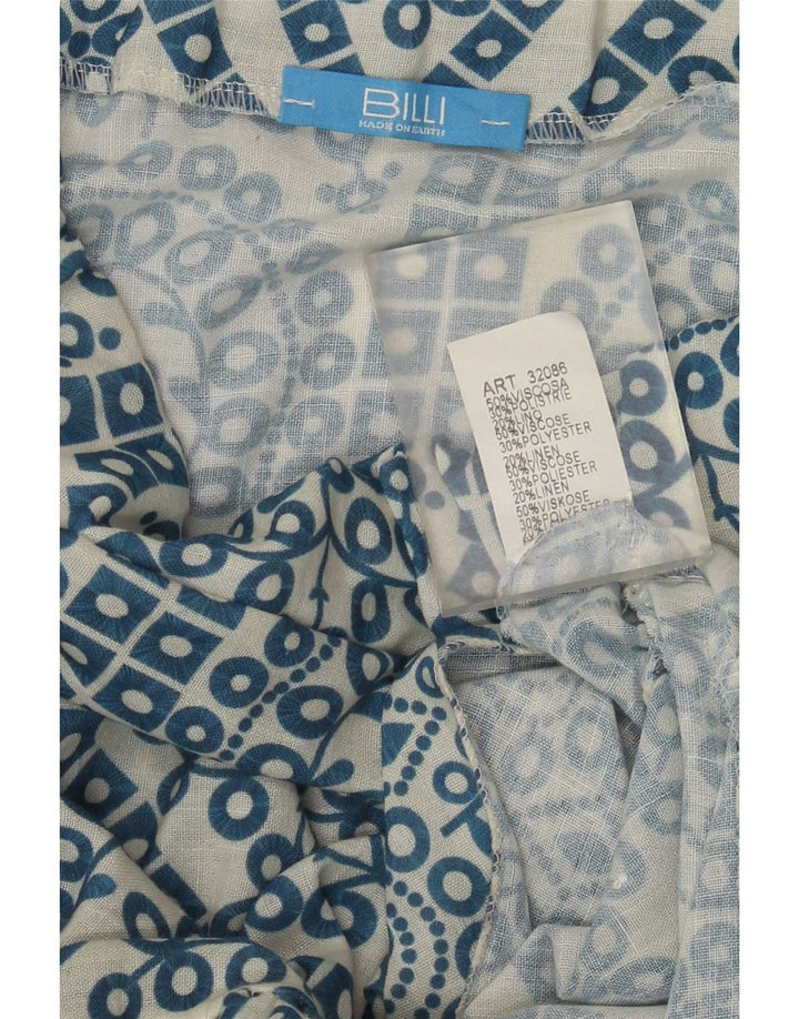 Fusta Maxi Vintage Femei W28 Medium Blue Paisley Viscose