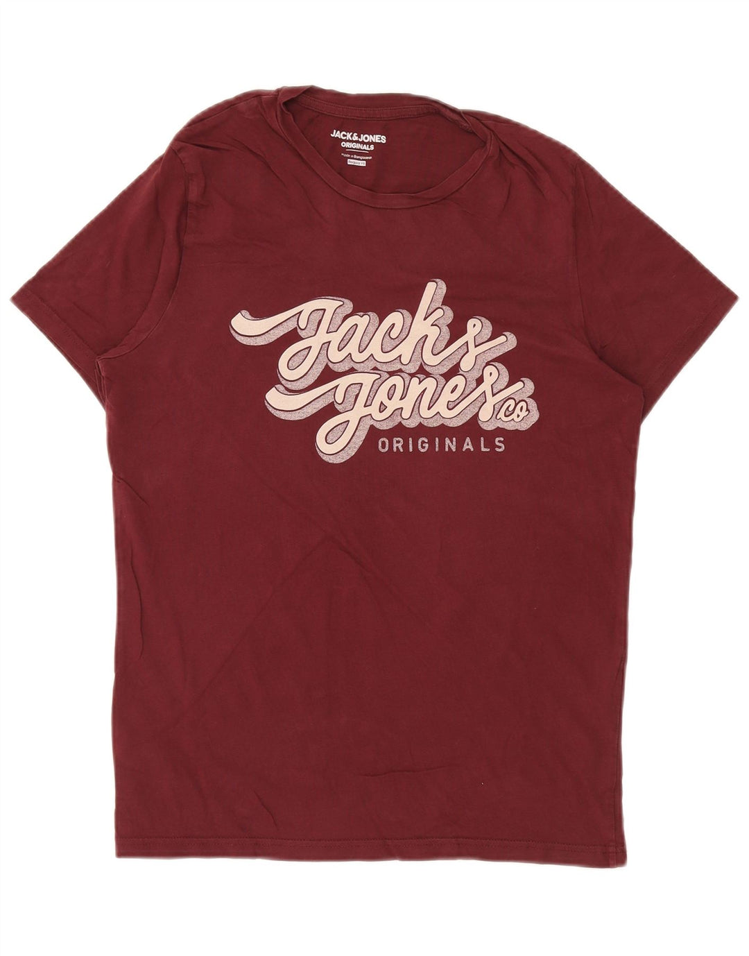 Tricou cu grafic Jack & Jones pentru bărbați, cu croială obișnuită. Top mic din bumbac maro
