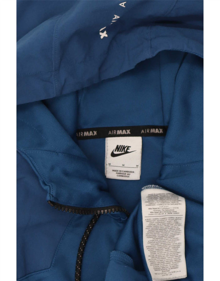 Pulover Nike pentru femei, cu fermoar, cu glugă, UK 14, poliester albastru mediu