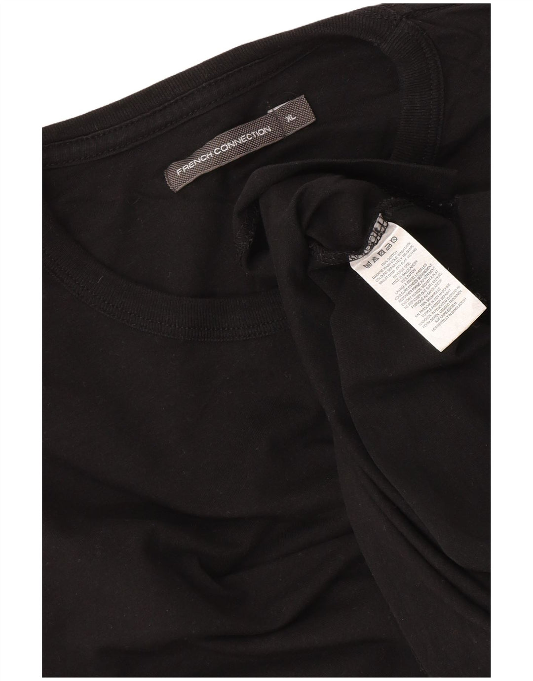 Top pentru bărbați French Connection cu mânecă lungă XL, bumbac negru