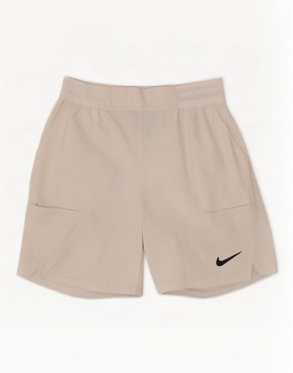 Pantaloni scurți sport standard Nike Dri Fit pentru femei UK 6 XS Poliester alb