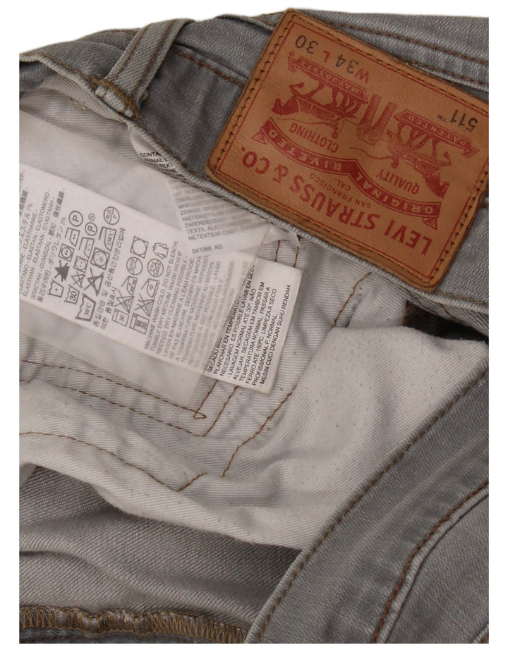 Blugi Levi's 511 Slim pentru bărbați W34 L30 bumbac gri